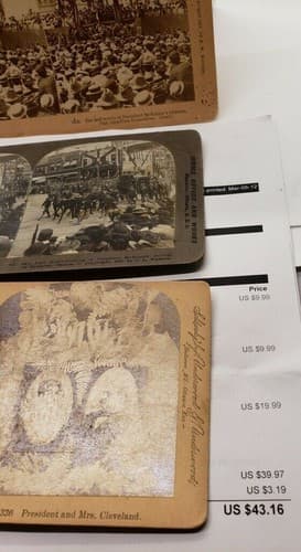 1901 President McKinley, Funeral Procession Cleveland White House Stereoview - Thumbnail 6