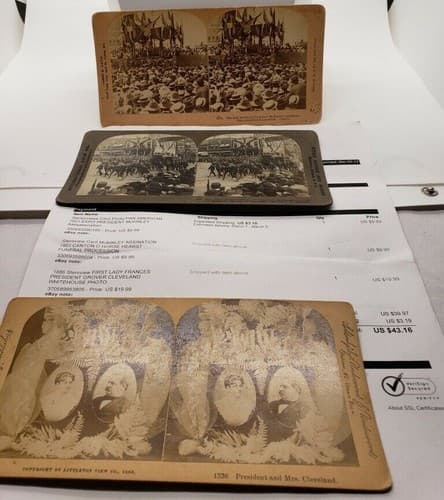 1901 President McKinley, Funeral Procession Cleveland White House Stereoview - Thumbnail 7