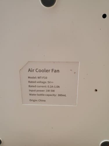 Air Cooler Fan Personal Desktop Air Conditioner With 380ml Water Tank WT-F10 - Thumbnail 7