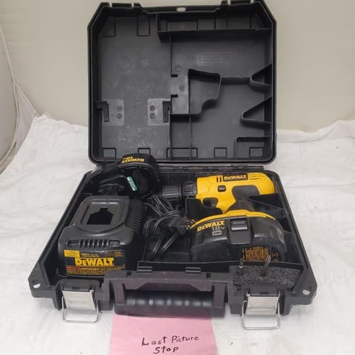 Dewalt 18V DC759 Cordless Drill Impact Driver Kit With Case LOT-516 - Thumbnail 18