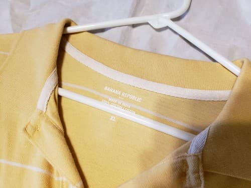 Banana Republic Striped Cotton Short Sleeve Pima Cotton Polo Men’s Shirt Size XL - Thumbnail 2