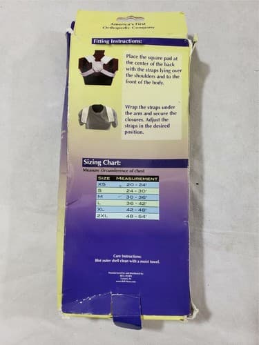 Bell-Horn Clavicle Moderate Support Back Strain Sprain Shoulders Brace - Small - Thumbnail 2