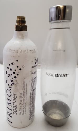 SodaStream 1 Pack Water Bottle & Primo Sparkler Beverage Grade Carbon Tank EMPTY - Thumbnail 2