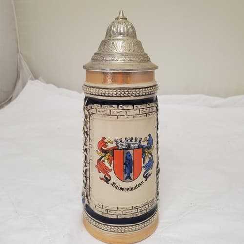 Germany Original Gerzit Gerz #9 Beer Stein with Lid - Thumbnail 2