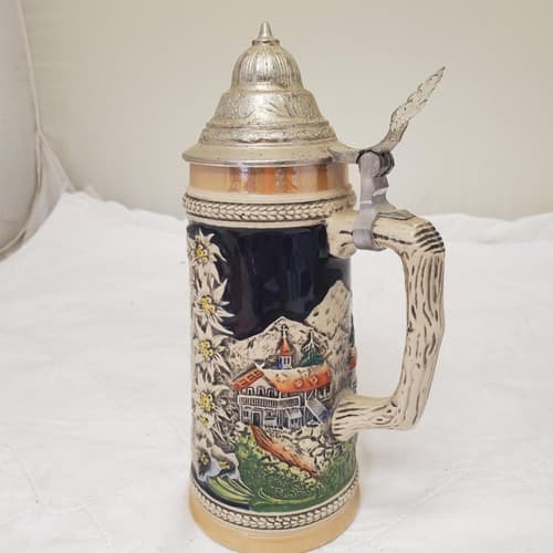 Germany Original Gerzit Gerz #9 Beer Stein with Lid - Thumbnail 3