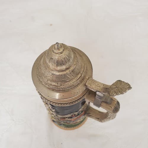 Germany Original Gerzit Gerz #9 Beer Stein with Lid - Thumbnail 4