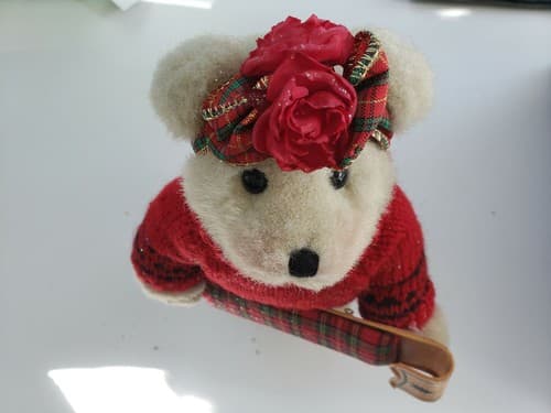 Vintage Out of the Woods Originals Collectible Christmas Teddy Bear - Thumbnail 5