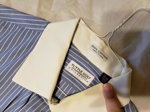 Tuttle Golf Collection Blue Casual Long Sleeve Button Down Cotton Shirt Size L - Thumbnail 2