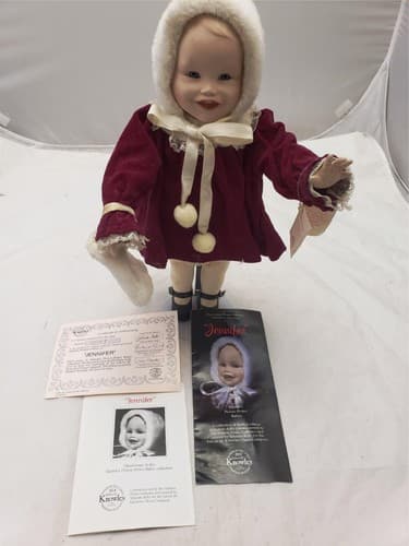 Yolanda Bello Jennifer Doll by Ashton Drake Galleries Porcelain Doll Red Dress - Image 1