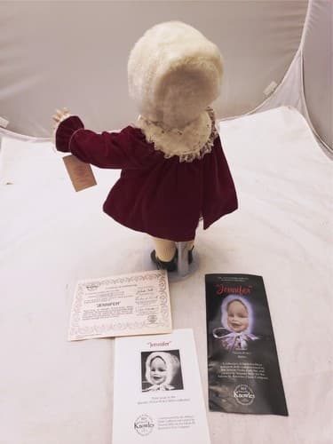 Yolanda Bello Jennifer Doll by Ashton Drake Galleries Porcelain Doll Red Dress - Thumbnail 3