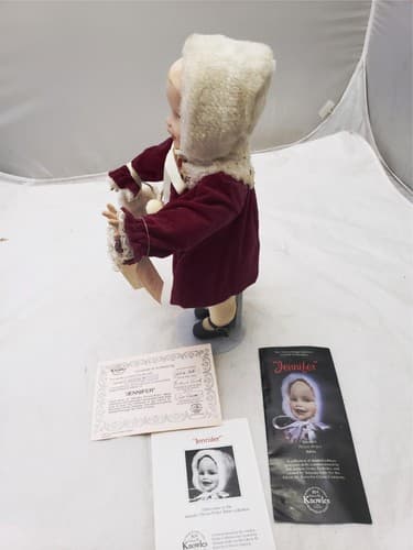 Yolanda Bello Jennifer Doll by Ashton Drake Galleries Porcelain Doll Red Dress - Thumbnail 4