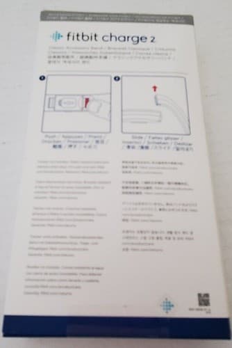 New Fitbit Charge 2 Classic Accessory Band Bracelet Authentic Fitbit Blue Large - Thumbnail 2