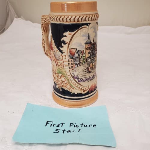 German Rothenburg Hand-painted Beer Stein - Image 1