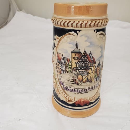 German Rothenburg Hand-painted Beer Stein - Thumbnail 3