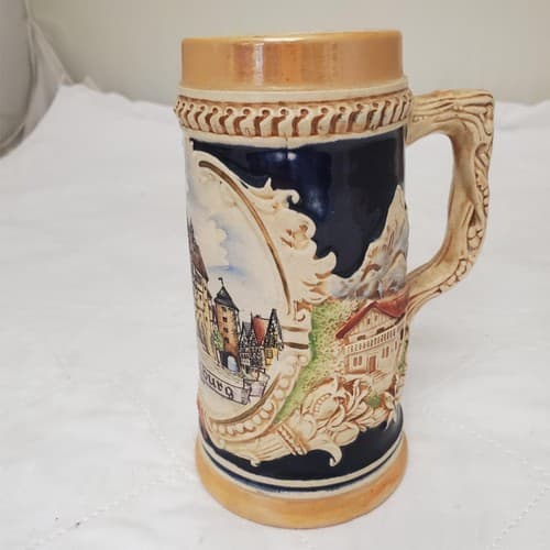 German Rothenburg Hand-painted Beer Stein - Thumbnail 4