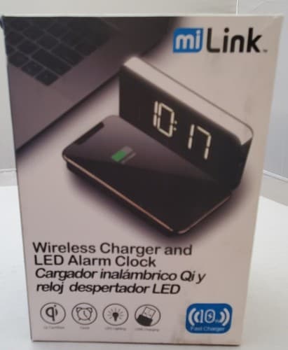 Mi-link Wireless Charger and LED Alarm Clock - Image 1