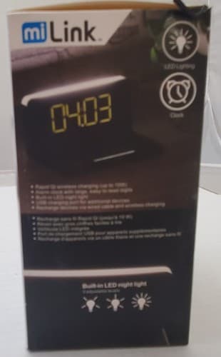 Mi-link Wireless Charger and LED Alarm Clock - Thumbnail 4