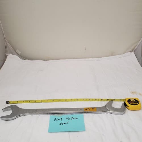 Pittsburgh 1-1/2" 19.5Inch Long Angled Head Open End Wrench AB-10 - Image 1