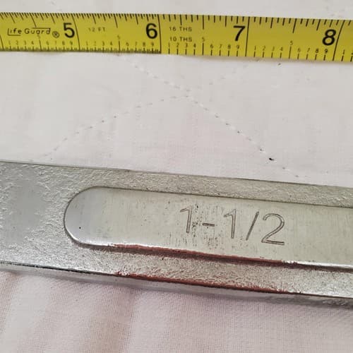 Pittsburgh 1-1/2" 19.5Inch Long Angled Head Open End Wrench AB-10 - Thumbnail 4