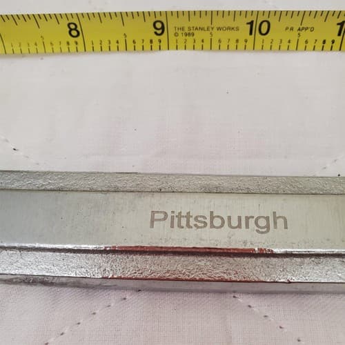 Pittsburgh 1-1/2" 19.5Inch Long Angled Head Open End Wrench AB-10 - Thumbnail 5