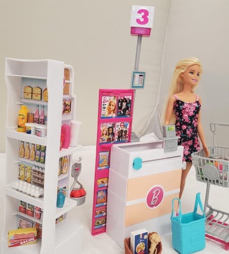 Mattel Barbie Doll Grocery Store Supermarket Playset - Thumbnail 3