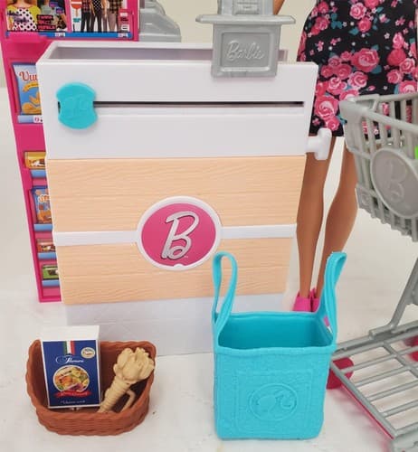 Mattel Barbie Doll Grocery Store Supermarket Playset - Thumbnail 8