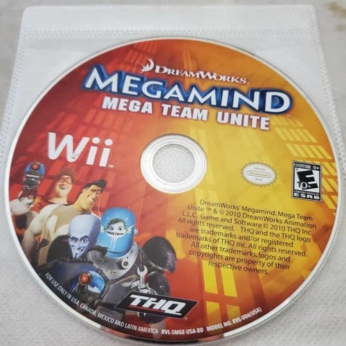 Nintendo Wii Megamind Mega Team Unite Dreamworks Game Disc Only - Image 1