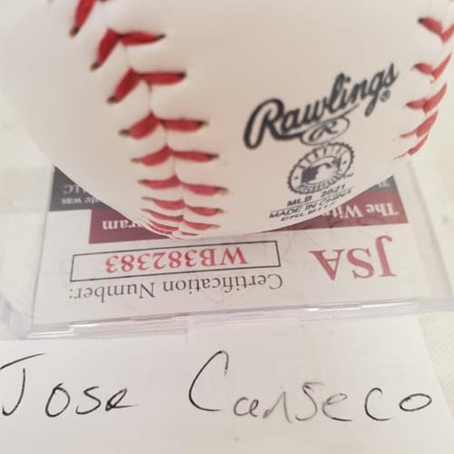 Jose Canseco Autographed Official Major League Baseball with Display Case - Thumbnail 10