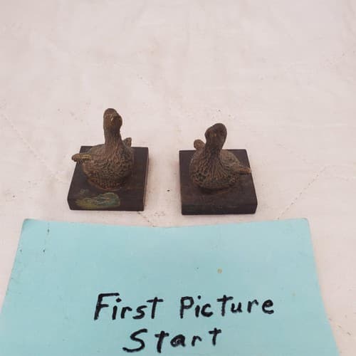 Vintage Pair of Brass Birds Figurine - Image 1