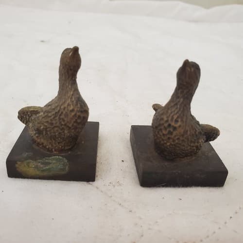 Vintage Pair of Brass Birds Figurine - Thumbnail 2