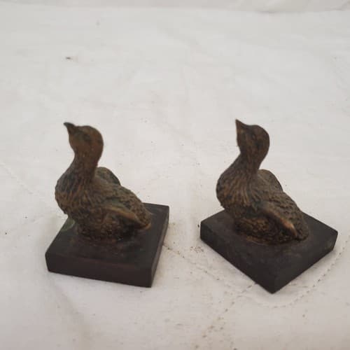 Vintage Pair of Brass Birds Figurine - Thumbnail 5