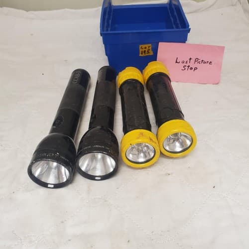 Lot of 4 Fulton Permissible Electric Flashlight & Maglite flashlight LOT-195 - Thumbnail 9