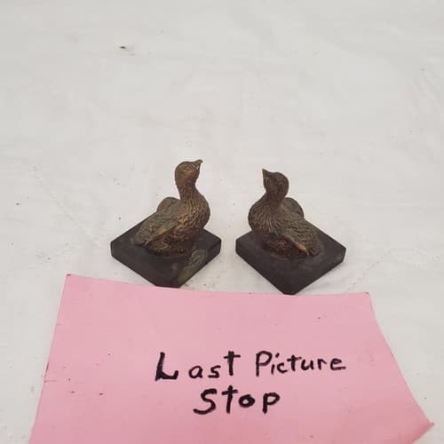 Vintage Pair of Brass Birds Figurine - Thumbnail 7