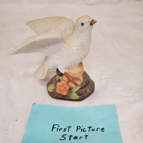 White Dove Ceramic Porcelain Figurine #2 - Image 1