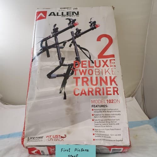 Allen Sports 102DN Deluxe Two Bike Trunk Carrier - Image 1