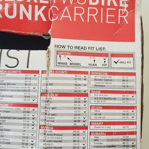 Allen Sports 102DN Deluxe Two Bike Trunk Carrier - Thumbnail 5