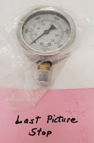 Liquid Filled 5000 PSI Stainless Steel Pressure Gauge - Thumbnail 6