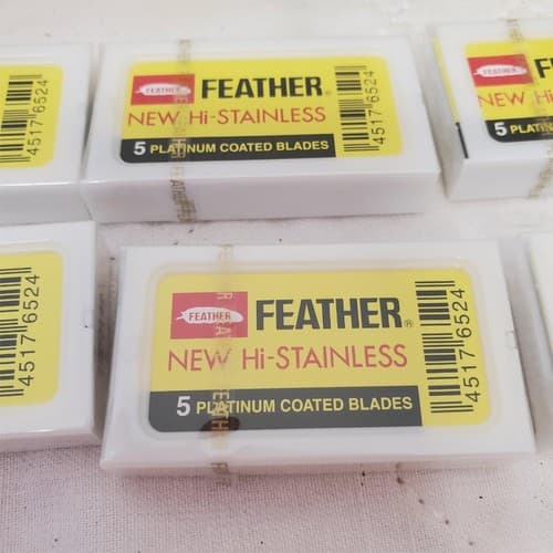Feather Hi-Stainless Platinum Coated Double Edge Razor Blades - Thumbnail 5