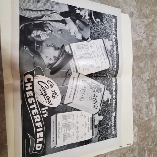 Vintage Used FOOTBALL Brown Yale GAME Official Program November 11, 1944 - Thumbnail 6