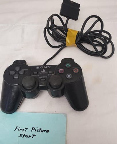 Sony PlayStation 2 SCPH10010 Black Dualshock Analog Controller - Image 1