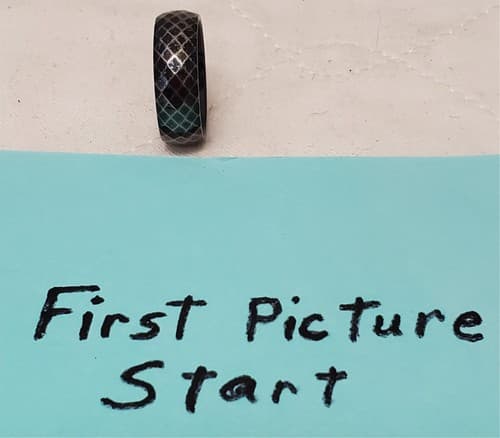 Crosshatch Pattern Tungsten Ring - Image 1