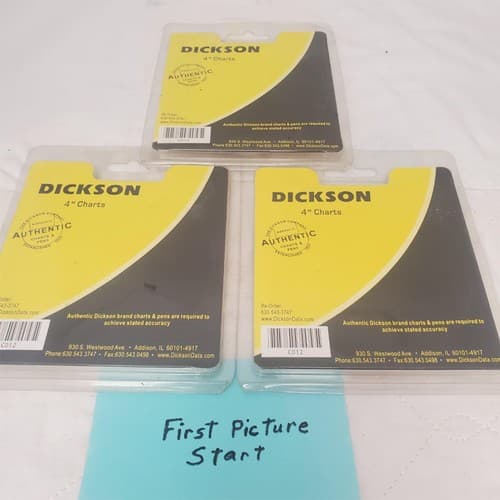 Lot of 3 Dickson 4 Inch Day Time Charts - Image 1