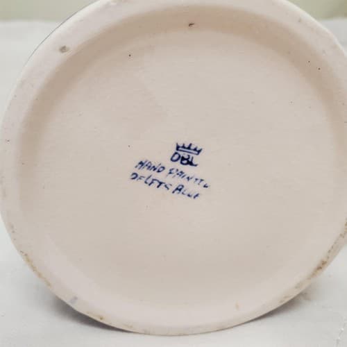 Delft Blue Windmill & Sailboat Hand Painted Beer Mug Stein - Thumbnail 7