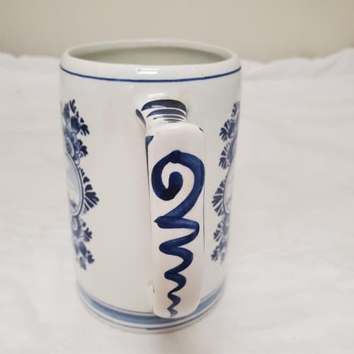 Heineken Delft Blue Holland Hand Painted Ceramic Beer Mug Stein - Thumbnail 6