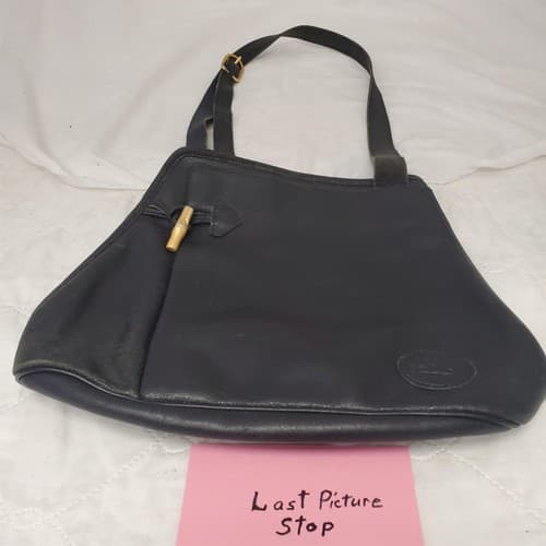 Longchamp Paris Black Leather Shoulder Bag - Thumbnail 8