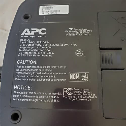 APC Back-UPS ES 550 Surge Protector NO BATTERY INCLUDED #20 - Thumbnail 5