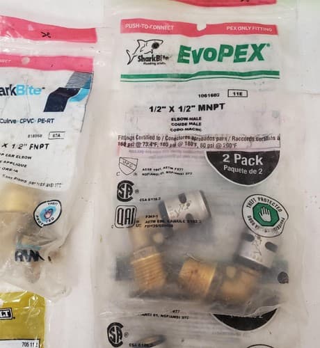 Lot of Sharkbite Everbilt Plumbing Pipe Fittings Elbows - Thumbnail 8