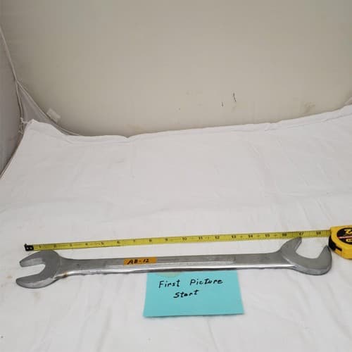 Pittsburgh 1-3/8" 18.5Inch Long Angled Head Open End Wrench AB-12 - Image 1