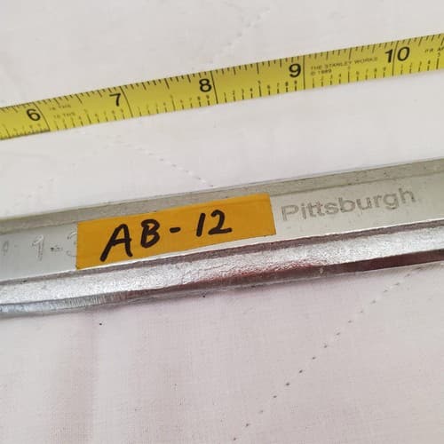 Pittsburgh 1-3/8" 18.5Inch Long Angled Head Open End Wrench AB-12 - Thumbnail 2