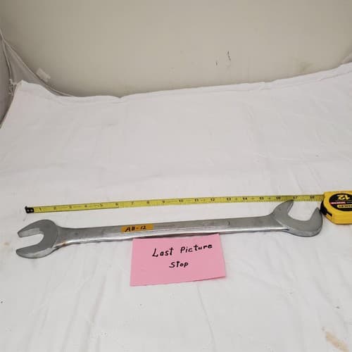 Pittsburgh 1-3/8" 18.5Inch Long Angled Head Open End Wrench AB-12 - Thumbnail 8